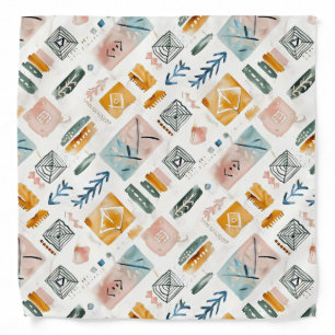 Soft Boho Webs and Arrows Pattern Bandana