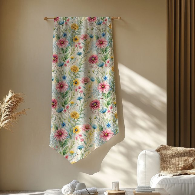 Soft Boho Wild Flowers Perfect Gift for Her Soul Fleece Blanket (Soft Boho Wild Flowers Perfect Gift for Her Soul Fleece Blanket)