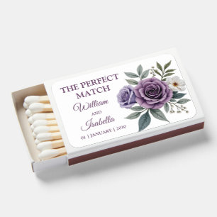Soft Boho Wildflowers – Periwinkle Spring Wedding Matchboxes