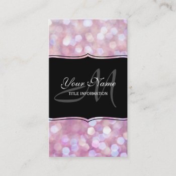 Soft Bokeh Glitter Sparkles Business Card by RosaAzulStudio at Zazzle