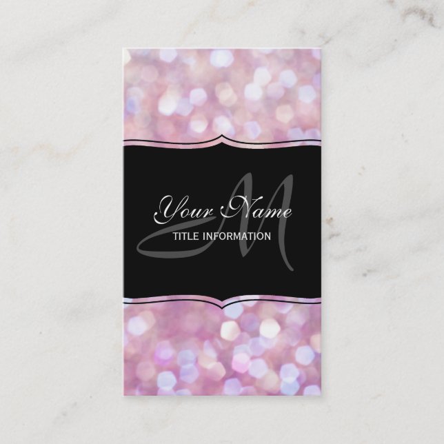 Soft Bokeh Glitter Sparkles Business Card (Front)