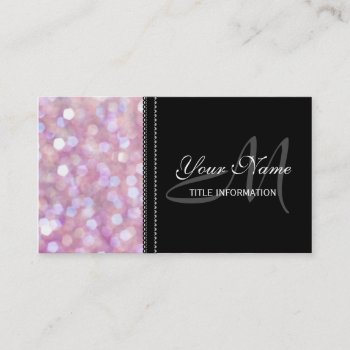 Soft Bokeh Glitter Sparkles Business Card by RosaAzulStudio at Zazzle