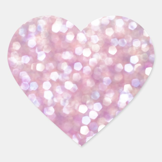 Soft Bokeh Glitter Sparkles Heart Sticker (Front)