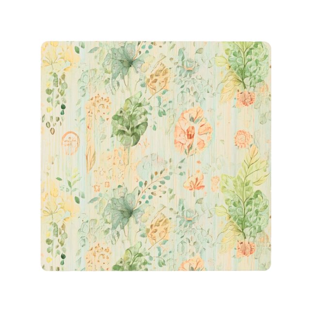  Soft Botanical Dream Metal Print (Front)