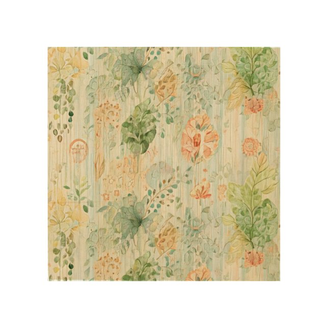  Soft Botanical Dream Wood Wall Art (Front)