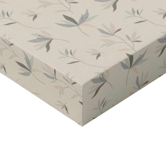 Soft Botanical Harmony Faux Canvas Print (Corner)