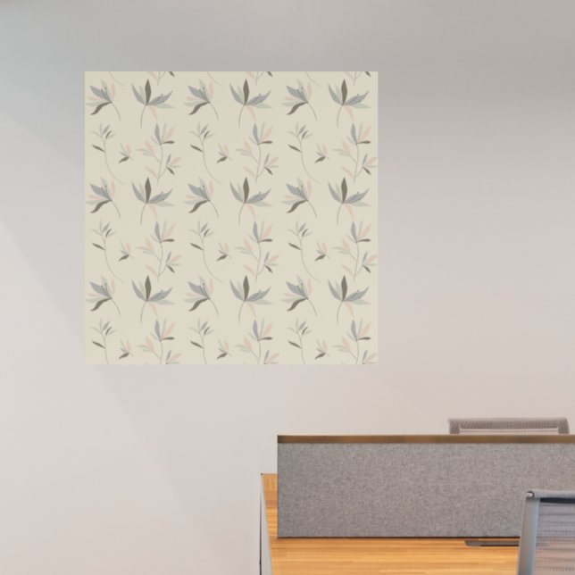 Soft Botanical Harmony Wall Decal (Office)