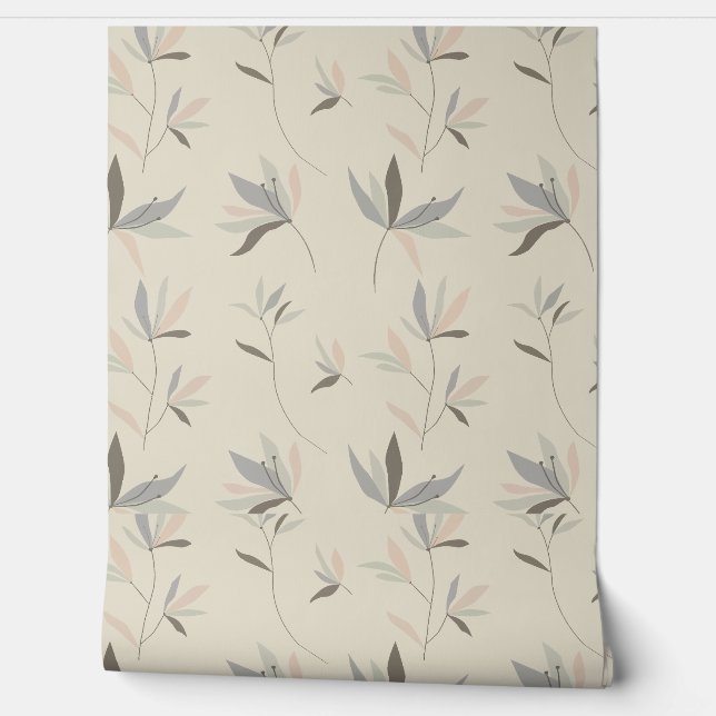Soft Botanical Harmony Wallpaper (Unrolling)