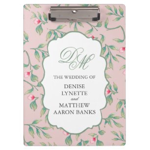 Soft Botanical Wedding Clipboard