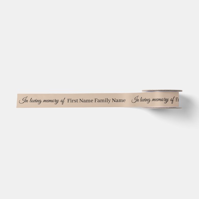 Soft brown memorial ribbon (Front)