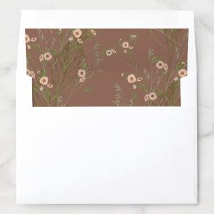 Soft Brown Small Florals Envelope Liners