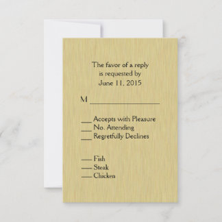 Soft Brushed Gold Menu RSVP