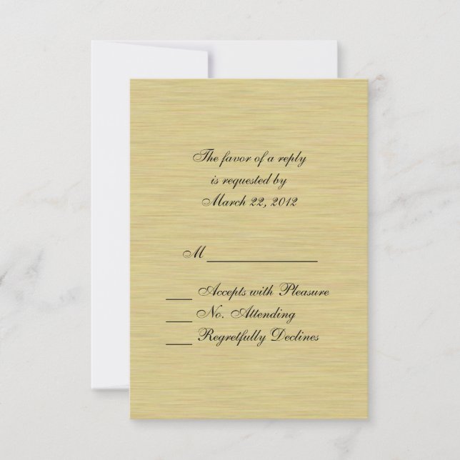 Soft Brushed Gold  RSVP (Front)