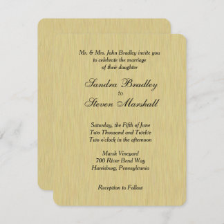 Soft Brushed Gold Wedding Invitation
