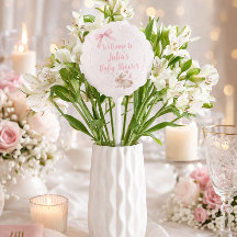 Soft Bunny Welcome Design with Pastel Ribbon 