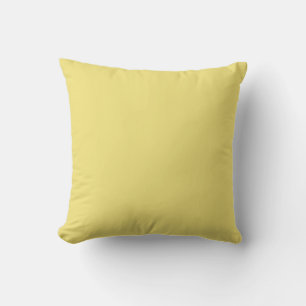 Soft Butter Pale Yellow Minimalist Solid Color Throw Pillow