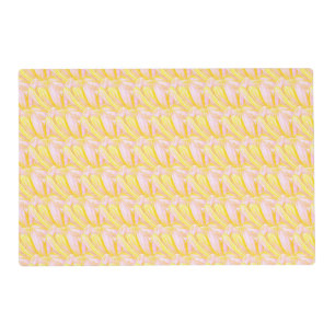 Soft Butter Yellow Flower Petal Pattern Placemat