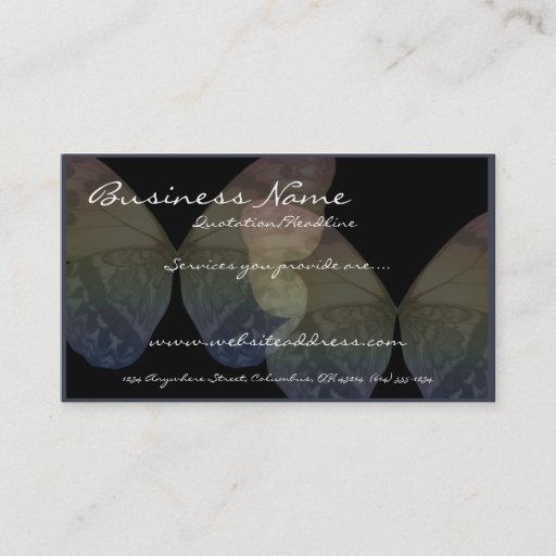 Customizable Soft Butterflies Business Cards