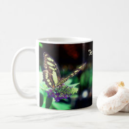 Soft Butterfly On Flower Personalized Coffee Mug