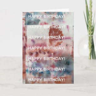 Soft Chaos Birthday Card