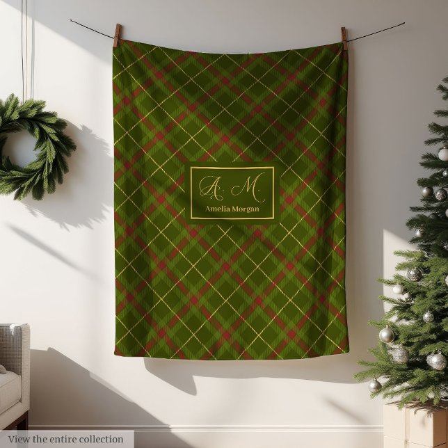 Soft Checkered Blanket Custom Name Fall Keepsake (Soft Checkered Blanket Custom Name Fall Keepsake)