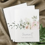 Soft Chic Blush Pink Peony Leafy Botanical Floral Pocket Folder