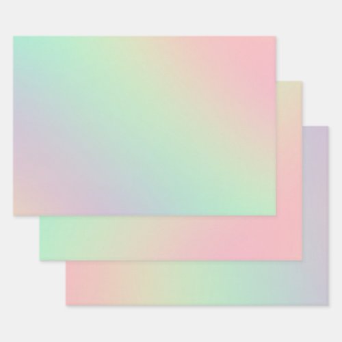 Soft Chic Pastel Ombre Gradient Wrapping Paper Sheets