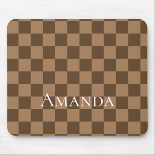 Soft Chocolate Squares Mouse Pad