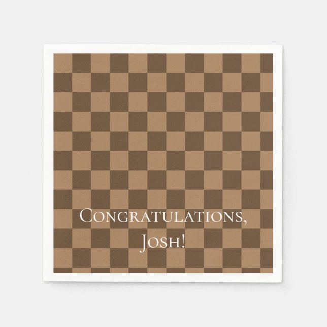 Soft Chocolate Squares Napkins (Front)