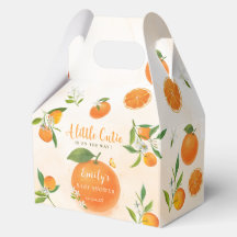 Soft Citrus Blossom Cute Orange Baby Shower