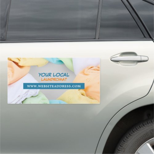 Soft Clothes Laundromat Cleaning Service Car Magnet