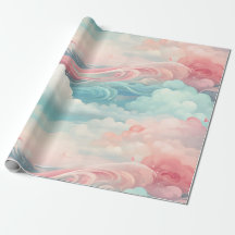 Soft Cloud Waves Wrapping Paper