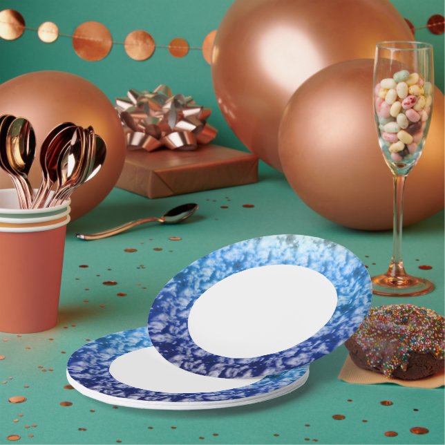 Soft Clouds 7 Paper Plates (Multi)