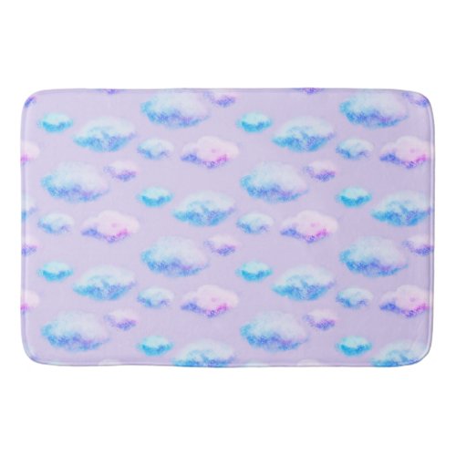 Soft clouds bath mat