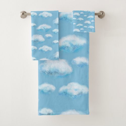 Soft clouds  bath towel set