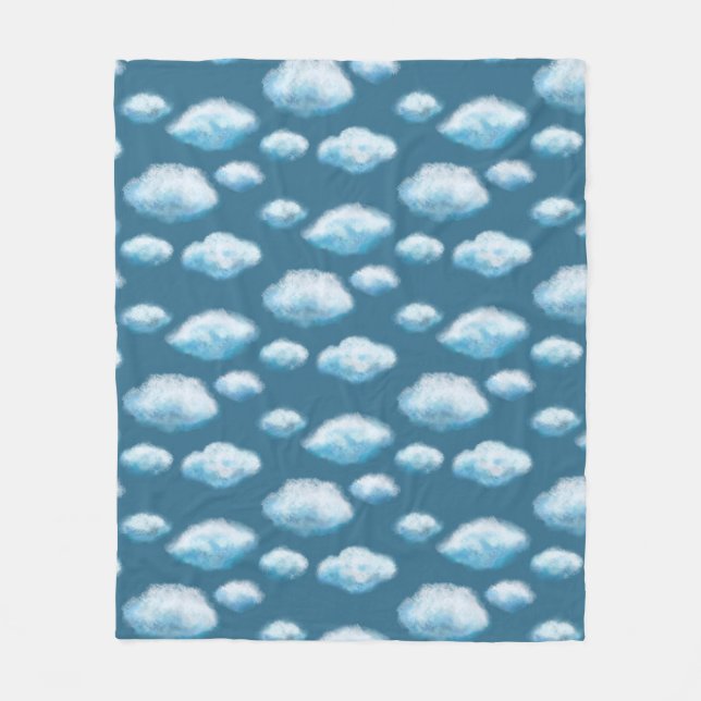 Soft clouds  fleece blanket (Front)