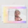 Soft Clouds | Gradient Ombre | Modern Photo Baby Announcement