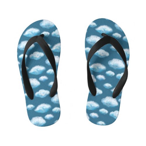 Soft clouds  kids flip flops