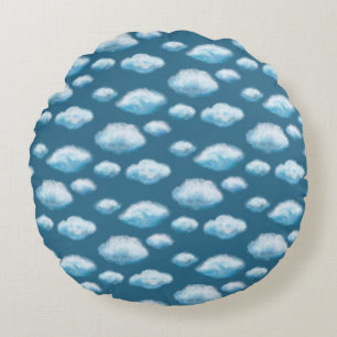 Soft clouds  round pillow