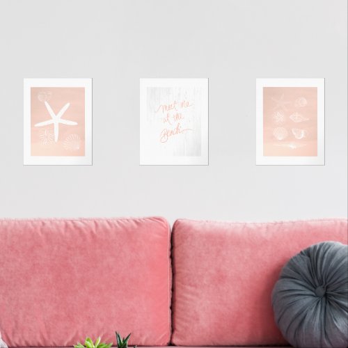 Soft Coastal Sea Shells Gallery Set