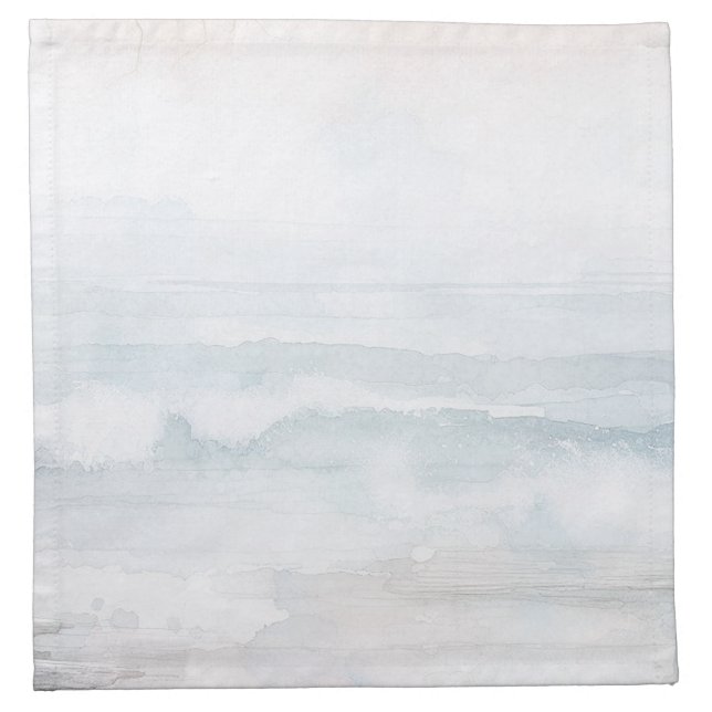 Soft Coastal Wash | Blue Entertaining Cloth Napkin (Front)
