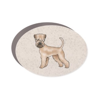 Soft-Coated Wheaten Terrier Adorable Cartoon Dog Car Magnet