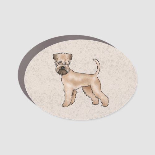 Soft_Coated Wheaten Terrier Adorable Cartoon Dog Car Magnet