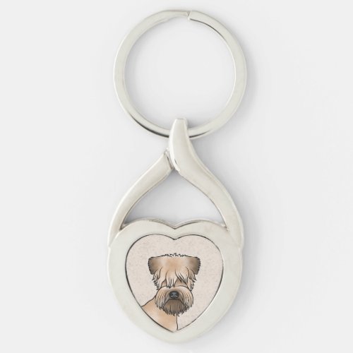 Soft_Coated Wheaten Terrier Adorable Cartoon Dog Keychain