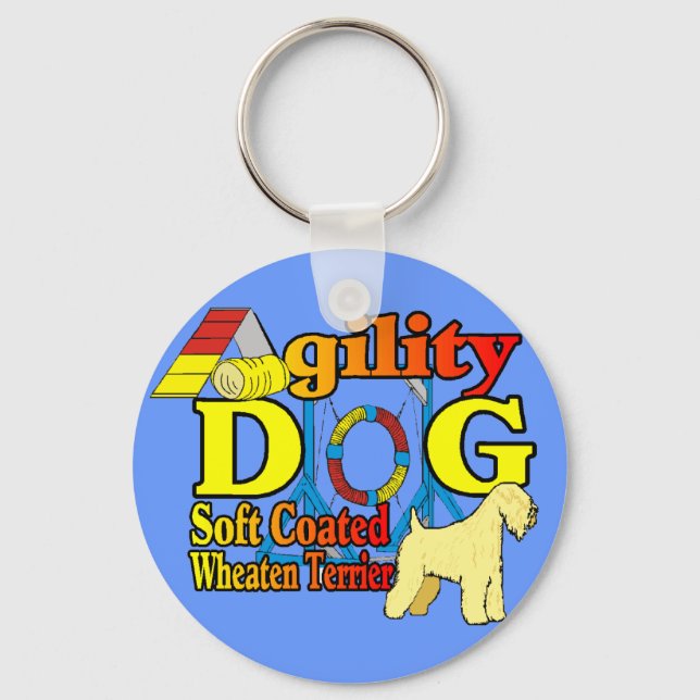 Soft_Coated_Wheaten_Terrier_Agility Keychain (Front)