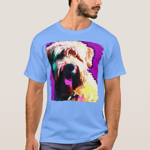 Soft Coated Wheaten Terrier Art Dog Lover Gifts T_Shirt