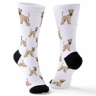 Soft-Coated Wheaten Terrier Beige Dog Pattern Socks