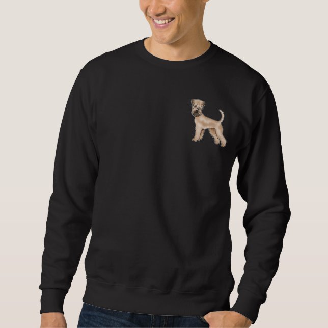 Soft-Coated Wheaten Terrier Cartoon Dog Standing Sweatshirt (Front)