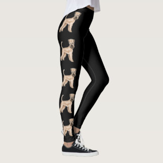 Soft-Coated Wheaten Terrier Cartoon Dogs Black Leggings