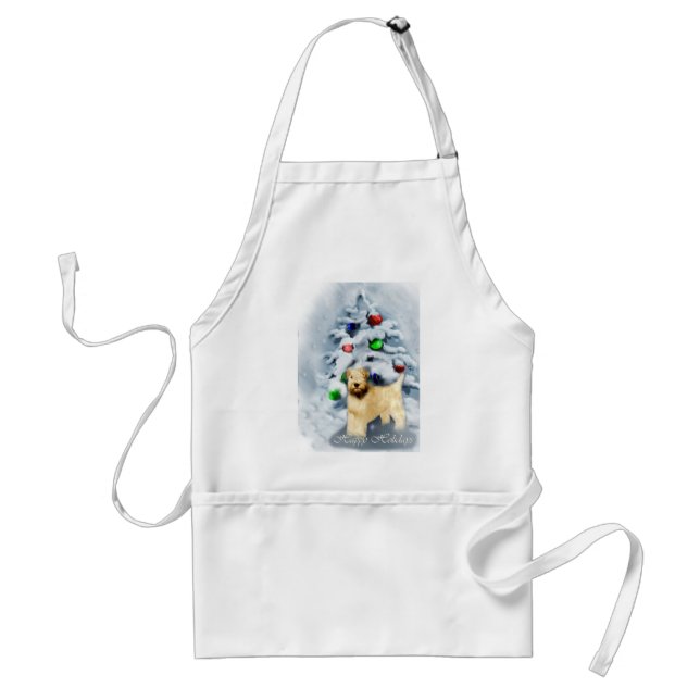 Soft Coated Wheaten Terrier Christmas Adult Apron (Front)